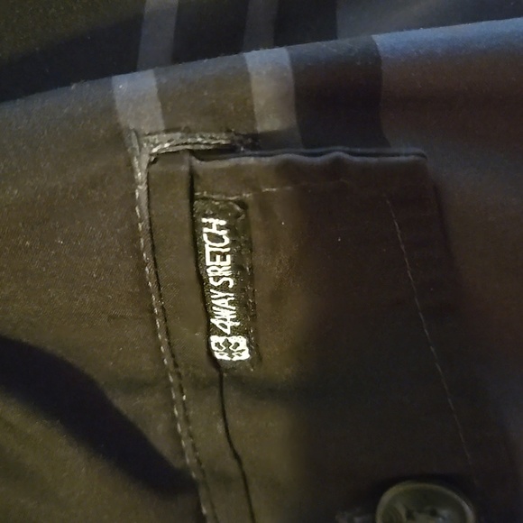 OP Ocean Pacific 4-way Stretch Hybrid Board Shorts Black & Gray Striped Waist 38 - Picture 3 of 12